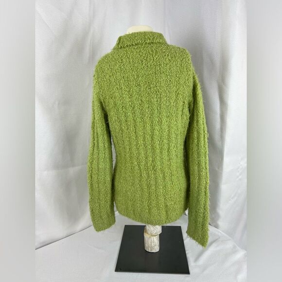 Columbia Womens Turtleneck Fuzzy Knit Sweater Green Size Medium - Picture 8 of 14